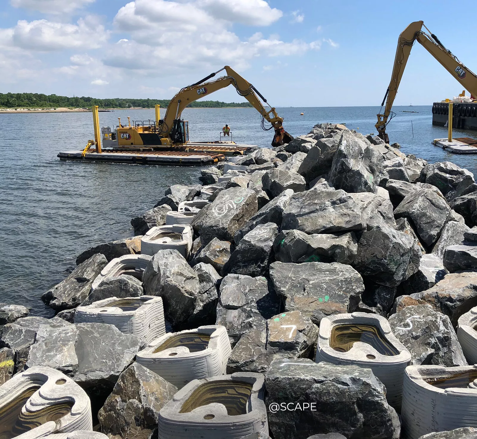 Living Breakwaters_Site Visits Installations_(c) with SCAPE logo